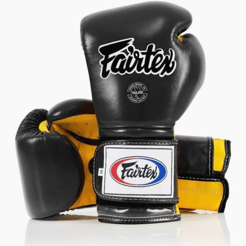 Mănuși de box FAIRTEX BGV9 Stil Mexican – negru/galben