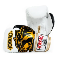 YOKKAO Original Gold rękawice bokserskie – Absolute white