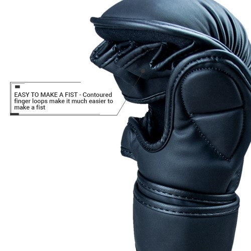 MMA rukavice REVGEAR Premier Deluxe - černá - Velikost: M