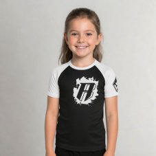 Gyermek Rashguard REVGEAR rövid ujjú - fehér