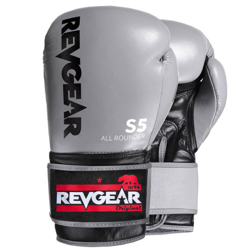 Boxerské rukavice REVGEAR S5 All Rounder - šedá/černá - Váha rukavic: 10oz