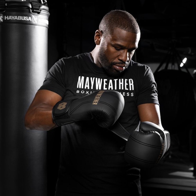 Mănuși de box HAYABUSA Mayweather Contender – negru/auriu - Greutatea mănușilor în Oz: 16oz