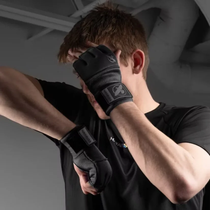 Bandaje rapide Hayabusa Deluxe Quick Wraps - Wielkość: L, Kolor: Czarny