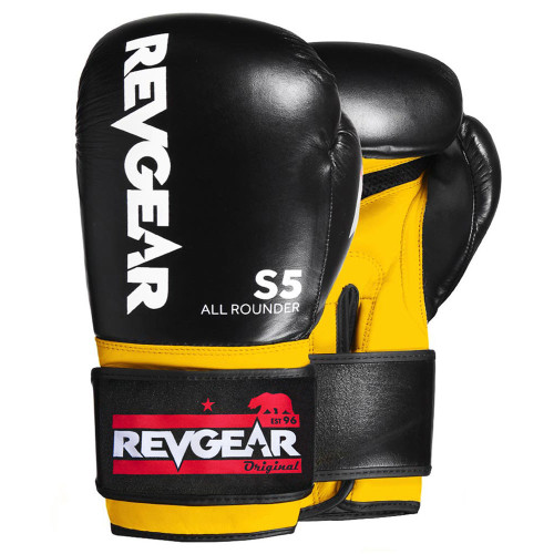 Boxkesztyűk REVGEAR S5 All Rounder - fekete/sárga - Kesztyű súlya w Oz: 10oz