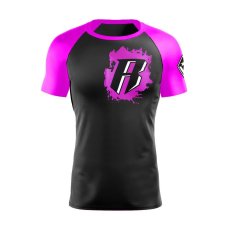 Children's Rashguard REVGEAR with short sleeves - pink
