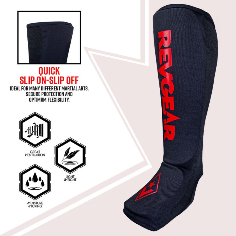 Chrániče holení REVGEAR Muay Thai - černá - Velikost: 2XL