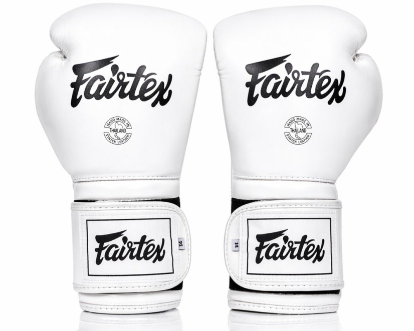 Fairtex BGV9C-PLUS Heavy Hitter’s  Mexican Style rękawice bokserskie – białe - Waga rękawic w Oz: 12oz