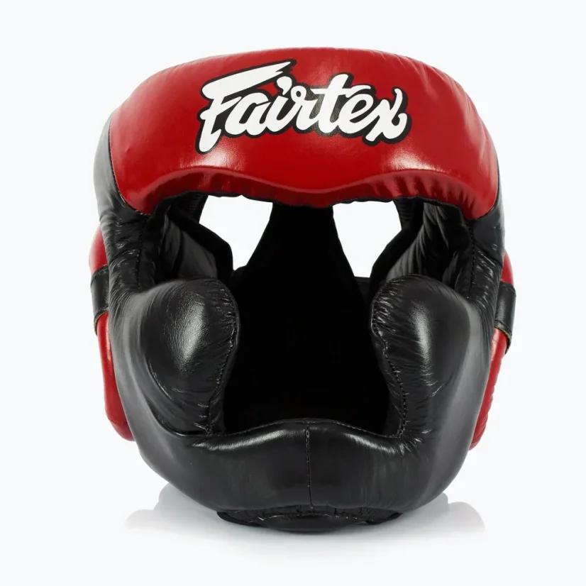 Kask bokserski FAIRTEX Sparring HG13 – czarno/czerwony - Wielkość: M