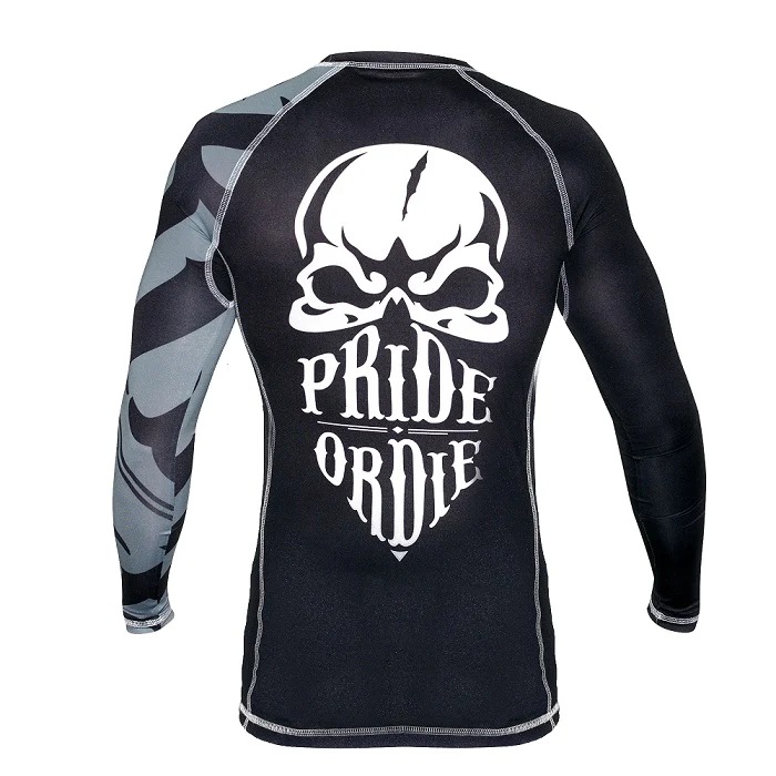 PRiDEorDiE Reckless Black and White Rashguard