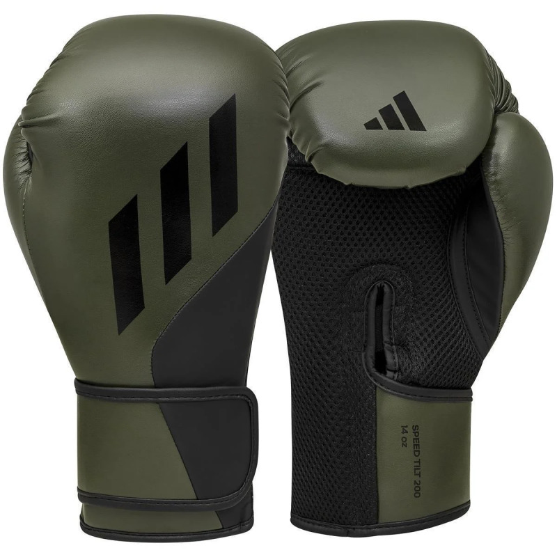 Adidas Speed Tilt 200 Boxhandschuhe – Grün/Schwarz - Gewicht (oz): 10oz