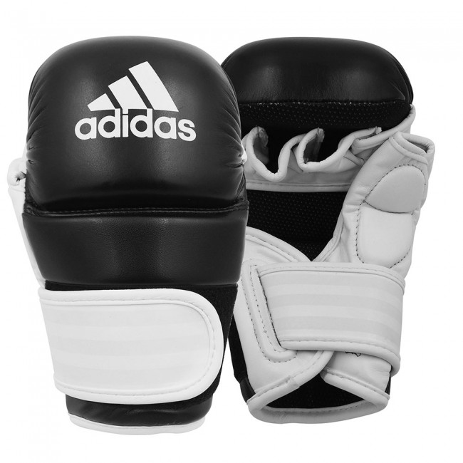 Mănuși MMA ADIDAS Grappling  - Negru/Alb - Mărime: XL