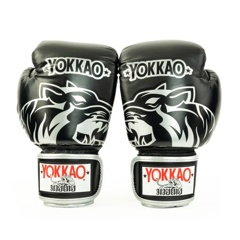YOKKAO Original Silver rękawice bokserskie – Absolute black