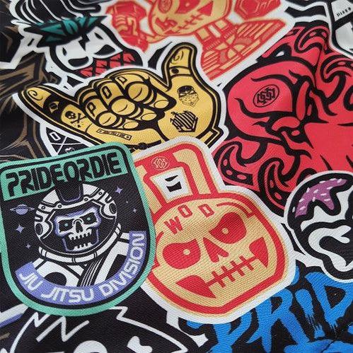 MMA rövidnadrág PRiDEorDiE Stickers - Méret: XL
