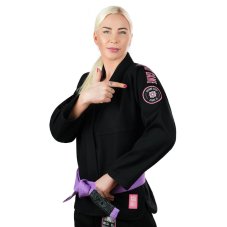 Ground Game Asami dámské kimono na BJJ – černá