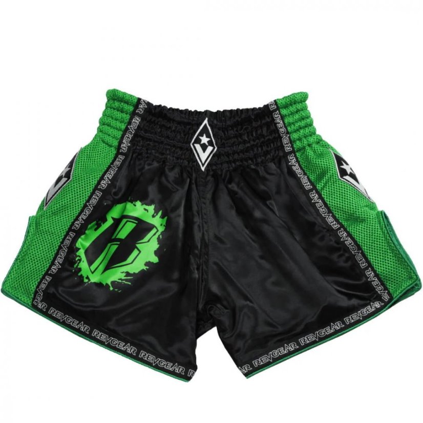 Pantaloni scurti Muay Thai pentru copii REVGEAR Ranked - verde