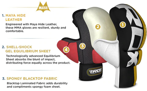MMA gloves RDX T6 - red