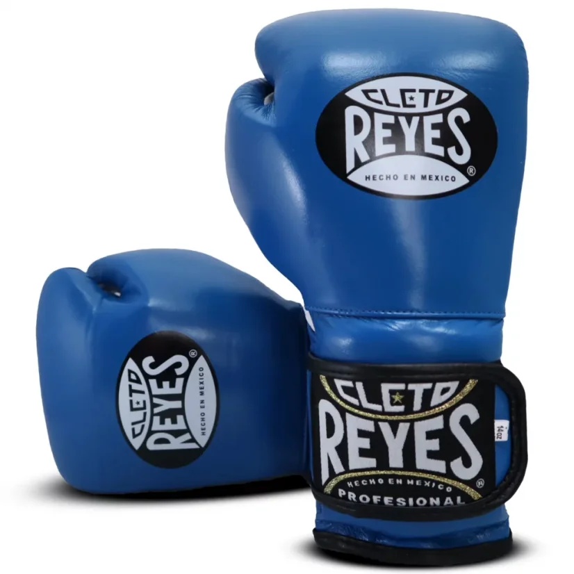 Mănuși de box Cleto Reyes Velcro Training - albastre - Greutatea mănușilor în Oz: 14oz