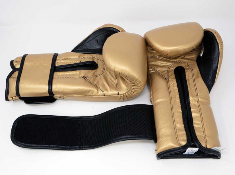 Boxerské rukavice Cleto Reyes Velcro Training - zlatá