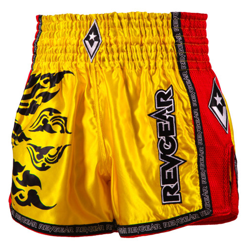 Muay Thai Pantaloni scurți REVGEAR Legends Spirit - galben/portocaliu - Mărime: 2XL