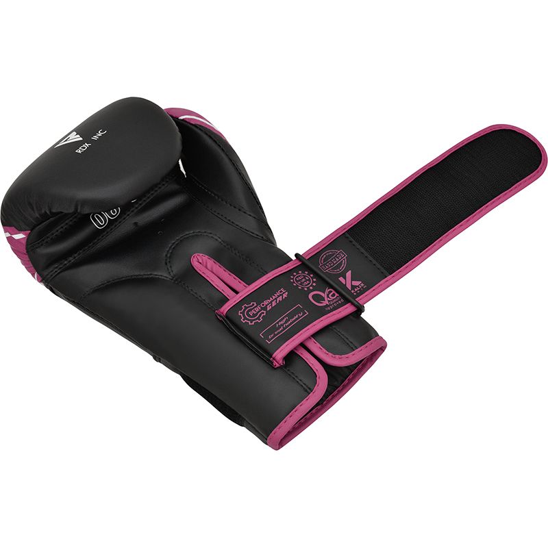 Dětské boxerské rukavice RDX JBG 4B - Černá/růžová - Váha rukavic v Oz: 4oz