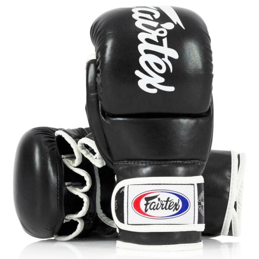 Fairtex FGV18 Super Sparring Grappling rękawice MMA 7 oz – czarne - Wielkość: L