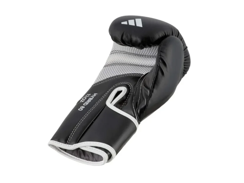 Adidas Hybrid 80 Boxing Gloves – Black/White - Weight of gloves: 16oz