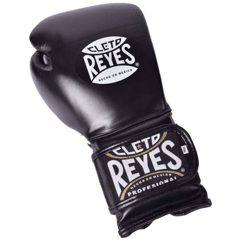 Mănuși de box Cleto Reyes Velcro Training - negre - Greutatea mănușilor în Oz: 16oz