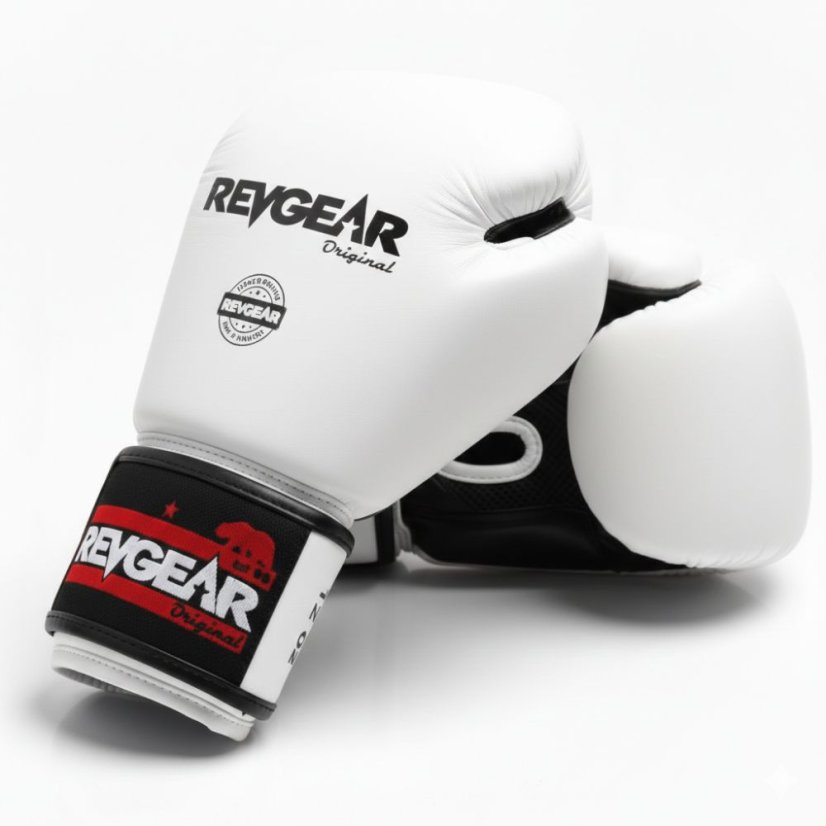 Boxerské rukavice RevGear Original Thai - bílé