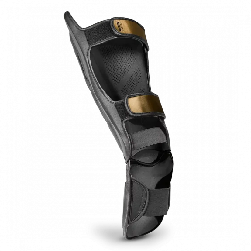 Hayabusa T3 Stringing Shinguards black/gold