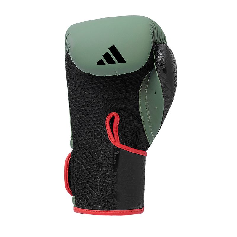 Adidas Combat 50 Boxhandschuhe - Schwarz/Grün - Gewicht (oz): 12oz