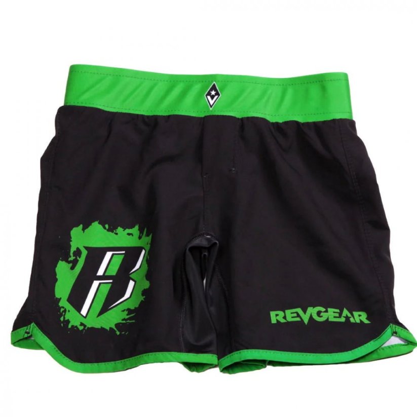 Detské MMA tréningové šortky REVGEAR - zelená - Veľkosť: Youth S