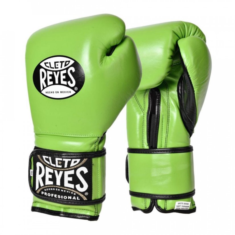 Boxing gloves Cleto Reyes Velcro - light green - Weight of gloves: 12oz