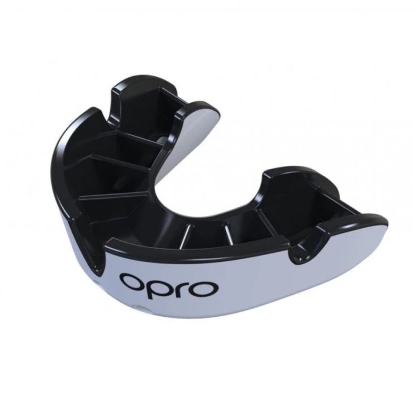 OPRO Silver Junior Mouthguard – White/Black