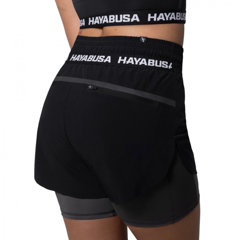 Dámské vrstvené šortky Hayabusa Mid Rise - Černá