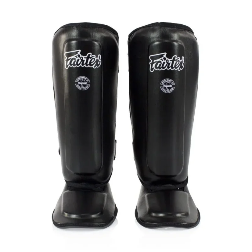 Fairtex SPK9 dziecięce ochraniacze piszczeli do Muay Thai – czarne - Wielkość: 10-12Y