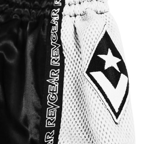 Pantaloni scurți Muay Thai pentru copii REVGEAR Ranked - alb