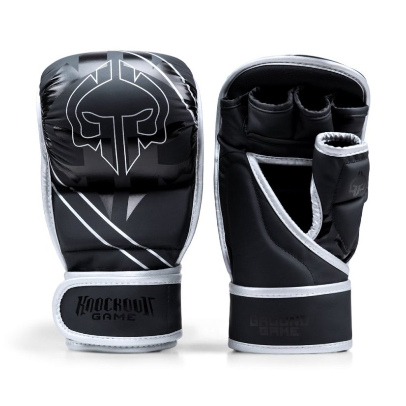 Ground Game Logo 3.0 MMA Sparring Gloves – Black