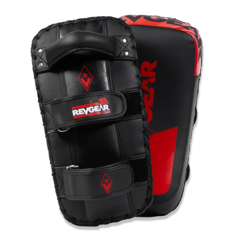 Muay Thai Lapy REVGEAR Pinnacle - čierna/červená