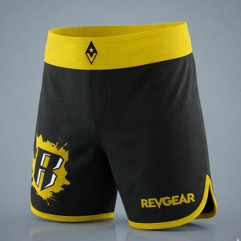 Dětské MMA tréninkové šortky REVGEAR - žlutá - Velikost: Youth L
