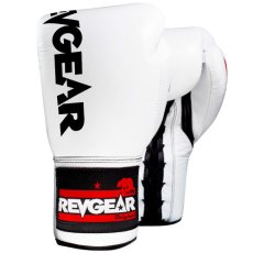 Mănuși de box profesionale REVGEAR F1 Competitor - albe