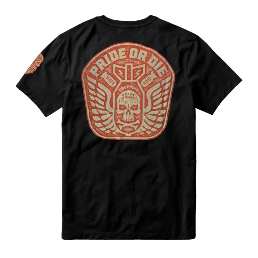 Men's T-shirt PRiDEorDiE Dropping Bombs - Size: L