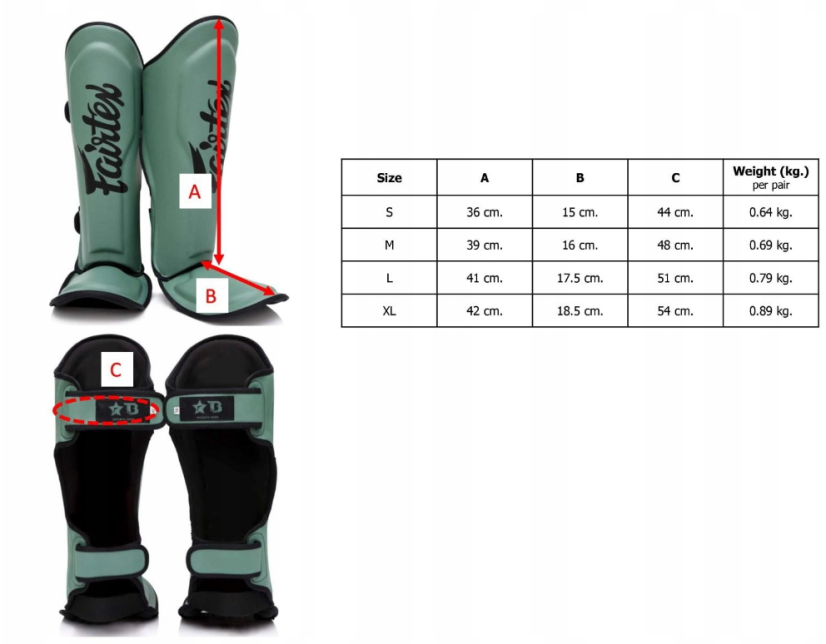 Tibiere FAIRTEX FXB SG - negru