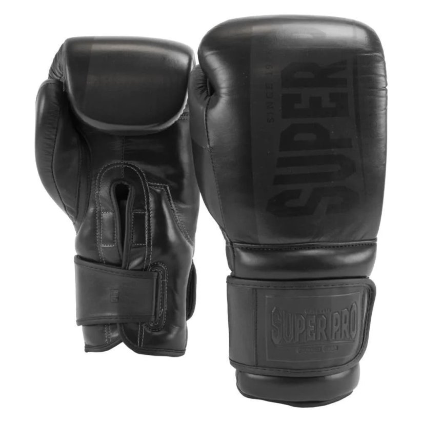 Boxerské rukavice SUPER PRO COMBAT GEAR Bruiser - Černá - Váha rukavic v Oz: 16oz