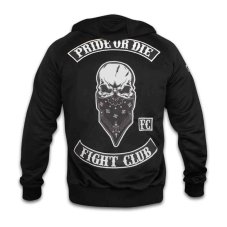 PRiDEorDiE Fight Club Herren Zip Hoodie – Schwarz