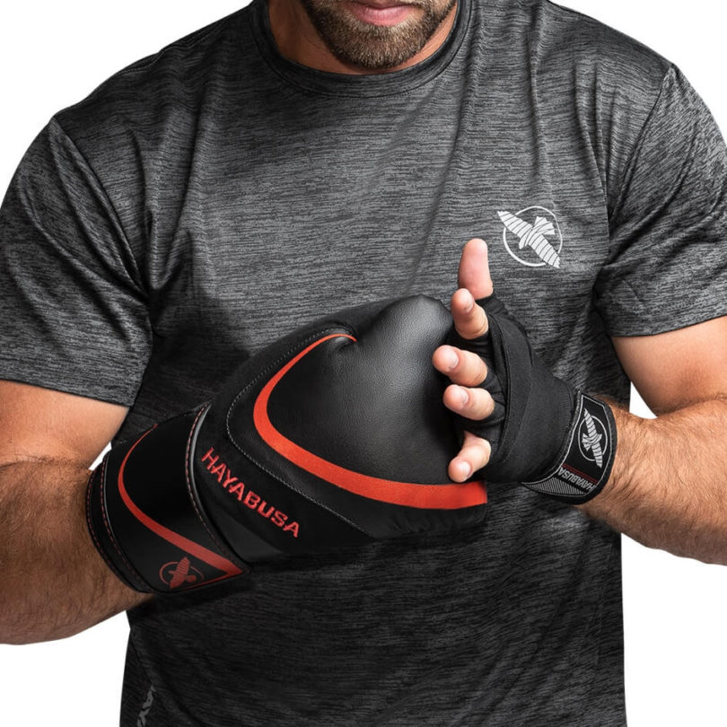 Mănuși de box HAYABUSA H5 - negru/roșu - Greutatea mănușilor în Oz: M/14oz