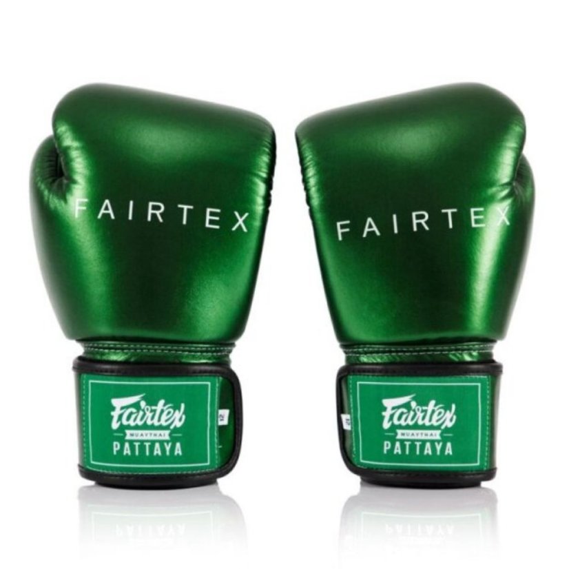 Fairtex BGV22 Metallic rękawice bokserskie – zielone - Waga rękawic w Oz: 12oz
