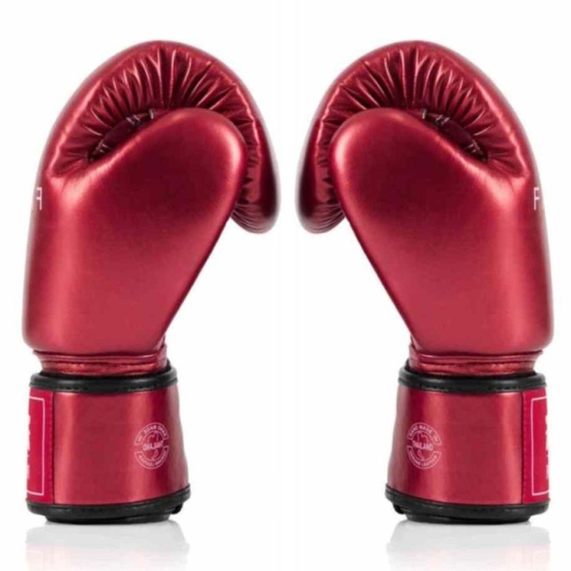 Rękawice bokserskie Fairtex BGV22 Metallic – czerwona