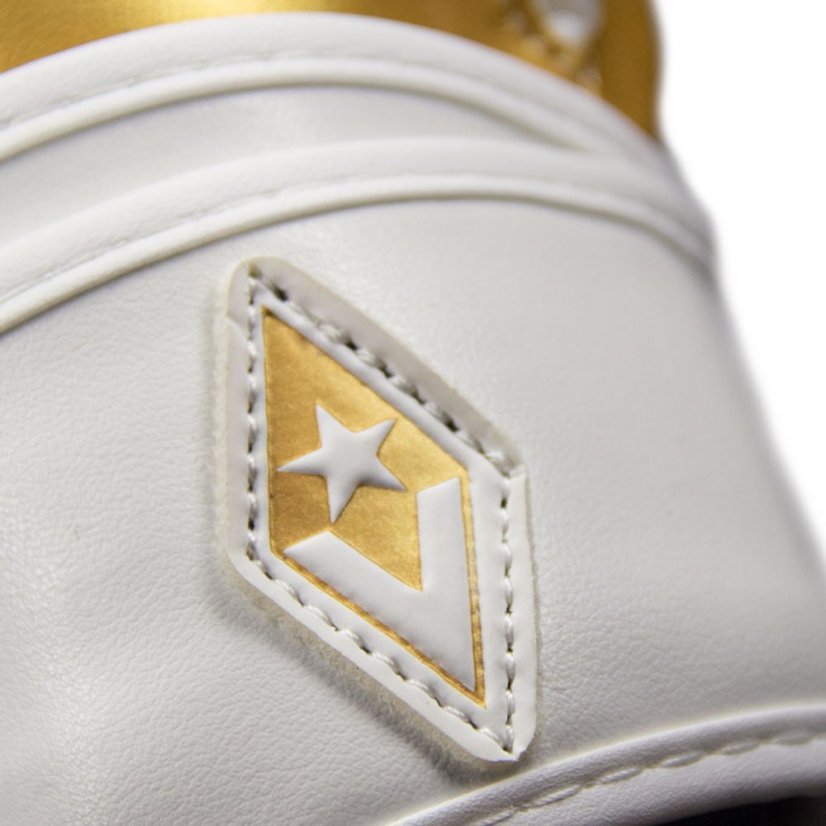 MMA sparingové rukavice REVGEAR Pinnacle P4 - biela/zlatá - Veľkosť: M