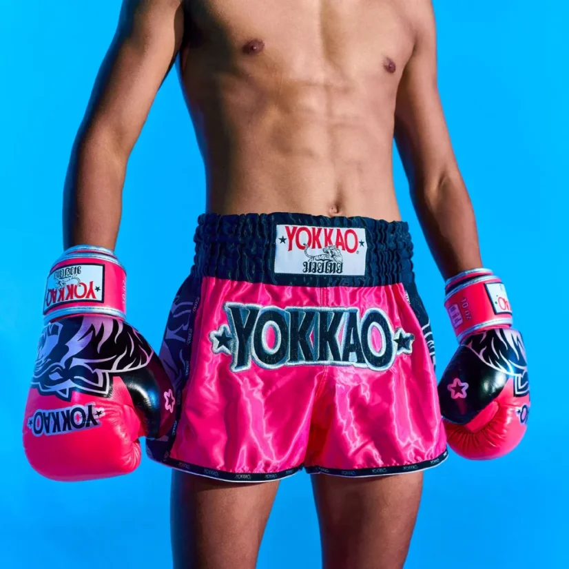 YOKKAO Original Silver rękawice bokserskie – fuksja