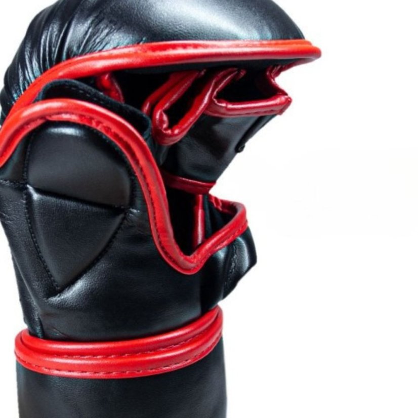 Mănuși MMA REVGEAR Premier Deluxe - negru/roșu - Mărime: S